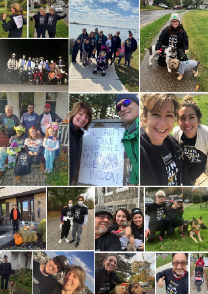 A collage of OSB staff, students and friends from the virtual run in 2020.
